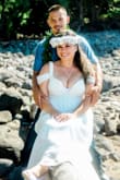 The dress was perfect for our seaside wedding ceremony and reception. I am a plus size petite stature woman. The XL fit in all areas but the bust. We tightened the straps a little to hold the ladies in but still had some issues. Everything else was exceptional! - Kawanalaaloha K.