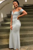 This dress fits like a glove! I got a small and I'm a 34 bust, 28 waist and 40 hips. I got so many compliments and I had so much fun wearing it to my friend's wedding. I could dance and move in it too. 10/10 would highly recommend for the price. I love it.
Xoxo
@michey95 - Michelle P.