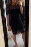 I bought this dress for a wedding I went to, and I absolutely love it! It fits great. I feel very classy, yet still sort of sexy in it with the lace! This is the first Lulus dress I have bought, and I can tell you that I will be buying more for sure! Highly recommend it. I wear a size 10 normally, and I was nervous it wouldn't fit right with how much larger my chest and butt are compared to my waist. It fits great and I can move around in it so comfortably! Was able to easily dance at the wedding. Got many compliments on it as well! - Caitlin C.