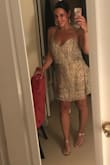 I wore this dress for dinner and drinks with my girls. You can dress it up with heels OR make it casual with flat sandals. It's so flattering and cute!!! Xoxo - Jennifer R.