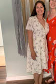 It was super cute to wear to graduation. The dress was a little longer than I excepted and the V cut went lower than I realized and it kinda gapped (second pic) since I have a bigger chest I didn't think that would happen but I loved the dress either way. - Briana A.
