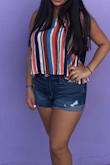 Got so many compliments on this top, very flattering on, kinda cropped but looks good with high rise rise shorts or jeans. - Christina S.