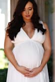 This dress was so perfect for my maternity photos! It's beautiful. I'm usually a small or medium at Lulus so at 7 months pregnant I ordered a large and it was perfect. - Megan G.