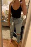 I was always skeptical of the boyfriend look of jeans, but these jeans have given me a whole new outlook on them. I love that the waist fits perfectly and there is a relaxed fit throughout the rest of the jeans. Would 100% recommend!! - Kristen P.