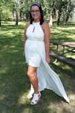 Wore as my wedding dress and absolutely loved it!! So perfect for a summer wedding! Very long however, I had to wear really chunky wedges because I didn't have time for alterations. - Bonnie B.