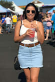 I loved it. I wore it with a white shirt and got a lot of compliments. Perfect for summer or even fall. - Pollyanna V.