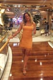 Absolutely LOVE this dress! The material is lightweight and comfortable, and the shape is structured enough to show off your curves but not too tight in the waist so it hides your belly unlike a bodycon style does. I ended up wearing it with spanx anyways. Wore this on a Caribbean Cruise and got so many compliments! Ordered a size M (5'2 128lbs, curvy). - Laura T.