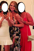 Absolutely LOVE this outfit. It is quite revealing - I wore it out on a bachelorette party in Palm Springs and it was perfect. The slits on the legs open up while dancing/walking and if you have side boob it will be out but in a sexy way (see pic). It will draw everyone's attention - I had multiple people come up to me to tell me they loved it, a lot of men made (tasteful) comments that they loved it! It's very unique.
I probably could've done a medium - it was a little tight in the stomach but still fit, I went with a small since I am smaller up top. - Kelly L.