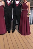 I did many alterations to this dress due to the dress is very long...
I raised the slit on the leg because it was very low, I added some bling because it is plain, and hemmed it quite a few inches (even with heels on). Overall, very nice quality and a great deal for a prom dress. - Mia C.