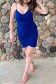 I loved this dress! It fits really nice and the cut/wrap style is pretty flattering. I wore it to a wedding and got lots of compliments, and the dress is comfortable too. - Erin M.