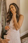 My go-to summer wedding dress! I received so many compliments at weddings. A great length, a perfect fit, sexy and stylish! I am usually an Extra Small in lulus but the small was perfect for this dress. I can not recommend it enough! Flattering but conservative in a sexy way. - Christine M.