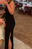 I love this dress so much. The material is soft & comfortable, and it's super flattering!! My only complaint is that it's super long, and I'm super short, so hemming it was necessary - Dakota S.
