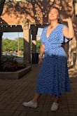 I absolutely adore this dress! It fits great, it FLARES great. The color is true to what you see on screen, as is the fit! I love wrap dresses, they never let me down. - Hanako M.