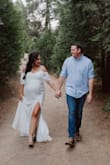 I ordered this dress for my maternity photoshoot and i loved it! It is heavier than I thought, the lace is beautiful and it has got two layers under the lace so it is not see through. Would be perfect for a beach wedding! - Leonela J.