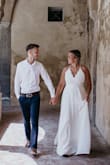 My Fiance (now husband) decided to get married in Sorrento, Italy, whilst travelling around the beautiful country. I was panicking as I know how hot wearing just a swimming costume can be! But this dress was so breathable and light, yet looked so expensive and the quality of the material is incredible! I felt amazing in it and looking back at the photos I wouldn't have wanted a different dress, it's perfect! The adjustable straps allow you to adjust the look of the dress which is wonderful! Honestly, over the moon! Feedback from parents and family, after the big reveal once home, they couldn't believe the price and said how stunning and perfect it is. I'm so excited to wear it again for our evening celebrations!! - Bethany G.