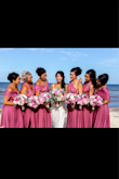 I bought this dress for all my bridesmaids. They all fit great, it looked REALLY AWESOME in pictures!! I was bummed at first when the light mauve color wasn't being produced, so the next closest pink color was this Rusty Rose... and it is seriously so great in photos. I am actually soooooo happy for this color. I had my wedding in Cancun so the pop of color was just perfect. Everyone tied it differently, it flowed, it was comfortable and more importantly, it was gorgeous in photos. I'd definitely highly recommend it!! - Annie N.