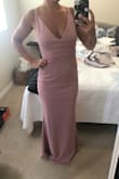 Ordered a few Lulus options for a formal wedding, going with this one. Fit is tight but the material is thick and super flattering. I had to take the shoulder straps up a bit but the length I was able to get away with not hemming with 2" heels! My short gals know this is a big win for Lulus :) - Amanda B.