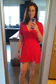 Super cute, light weight and perfect for summer, but I felt it was a bit too short for me. Honestly, I might have kept it if it wasn't a wrap design, but that just added to the fear of being overexposed! Ultimately, I decided to send it back and order a midi dress in a similar style. - Whitney W.
