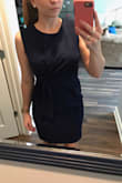 I love this dress - it's elegant and perfect for an office setting. The top of the dress fit me perfectly, but the bottom was a bit too tight for my taste. It was riding up when I walked and made me feel like I looked less professional (since the fabric was stretched across my bottom). I also felt like I couldn't move my legs as much as I'd like. I wear a size 8 jeans normally. The dress is somewhat strecthy but not enough for me to be completely comfortable. I think the medium fits me well but I would just like a little more leg room! I love the pockets - they are a must have with dresses! I am ordering it in a large and I'm hoping that works better! - Sienna K.