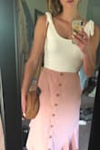 Love this body suit! It is super soft and feels high quality. I do like wearing a bra with it though, which can be challenging with the low cut back. But I don't feel as secure with the chest without a bra. This might be due to my somewhat smaller sized chest but I'm not sure. Ultimately, I would buy again / recommend! - Judith M.