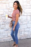 These are my new favorite jeans! They were extremely tight when I first put them on but they have already molded to my body shape and fit like a dream! I feel very confident wearing a good pair of Levi's. Follow me on Instagram @juliannamzavala for daily outfit ideas and new blog posts! - Julianna D.