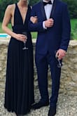 This dress does have a ton of fabric but it's so fun to play around with. Looked great and was very comfortable! - Kelsay B.