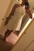 This was my first time ever ordering any clothes on line. I am usually in between sizes so it's hard for me to look at something and get the size correct. When the dress arrived it fit perfectly. Couldn't be more happy. - Katie V.