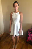 The back is amazingggg. Steamed it and it was perfect so comfortable and not too short - Sarah B.