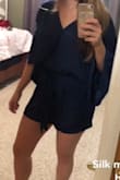 It's so comfortable! A little lower cut even with a button on top. Will have to add a stitch or safety pin the top. - Natasha M.
