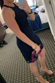 So very flattering such an awesome shade of navy I got so many compliments on it. Wore to a wedding! I loved it so much I bought it in another color - Molly S.