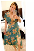 This dress makes me feel like a hot tamale! First my stats. I'm 5'2 after stretching. My measurements are 37.5-31-38 and I weigh 130 pounds first thing in the morning. I've had 4 kids, 2 recently in the past 1-2 years and I have a bachelors degree. Not sure why that matters but maybe you can trust my opinion more now that you know I'm educated.

This is the first dress I've ever felt prettier than the model. And that never happens. Sometimes the clothes hanger is hotter than me. This dress is true to size and I have yet to find a dress similar to it. The color the print and the cut is remarkable! I got the dress for $39 because of a refer a friend $20 dollar coupon. So if you want to be my friend, I'm totally cool with it! Hope this helps at least one person. It's definitely one of my top fave purchases on Lulus. - Amanda L.