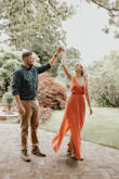 Super cute dress! I bought the small because of the top situation and it fit perfect and lightly touched the ground!
I bought the rusty rose and it did not look like what is shown above, it looked more coral and in some cases orange in my photos. - BRIEANA K.