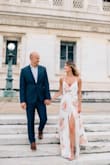 This dress is BEAUTIFUL! I wore it for engagement photos and received so many compliments from people passing by! The snap in the front did need to be enforced, but otherwise I am obsessed with the dress!! - Rachel P.