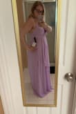 I did go a size lower than what the sizing chart said for my hips and waist. It fits almost exactly perfect. The neckline is slightly asymmetrical however. One side of the chest is longer than the other so it doesn't fit my breasts as well as I'd like. Nothing too major, and thankfully my mother in law is a seamstress, but I do love the dress! - Alice M.