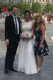 I read the reviews and looked at the photos over and over before deciding on this dress and I am SO happy I bought it. We had a civil ceremony at City Hall and it was perfect! I've never ordered from Lulus and was impressed by the quality of the dress. It isn't see through at all. I got so many compliments and felt so beautiful wearing it! We walked around the city and bar hopped after. It was comfortable and exactly what I was hoping for. I'm 5'9 and wore a flat sandal - you can see in the photos how it was on the ground a little but I didn't mind that and preferred it. I usually have trouble finding a long enough dress! - Casey F.