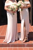 The material is thick which is great! The dress is really long though. The price is good. Cheaper than buying from a shop for same quality. The customer service is awesome!!! I had to exchange twice since I just had a baby and wasn't sure what size would fit. They were so helpful both times. - Maria A.