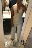 I loved the clean look of white, and the plunging V was perfect, not too much. The back was also a fun cross, but I have a long body so overall, it looked a little too snug! Might've worked in a size up, but didn't have the time to try. Still extremely cute, I'm sure if it fits, it would be amazing. - Lauren B.
