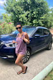 This is cute and fun. The quality is pretty good too, like a soft denim. It's a bit short so I wore it to the beach. - Dauna G.