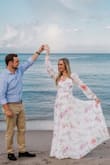 Used this for our engagement photos on the beach and it was so perfect! It's a little long but I wore wedges and it was perfect. It's a little low cut, so I wore a bando underneath. - Jackie H.