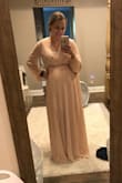 I will be 8 months pregnant for a wedding that I am the maid of honor in. I bought a dress from Lulus and was so excited to see that they had free shipping and returns!! This material was beautiful but stretchy so I can grow my belly. Can't wait to wear it! - LeAnn N.