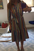 Thought it looked like a circus tent out of the bag but it fits perfectly. I made it into a bubble skirt by folding up the bottom until it reached the top of where the the ruffle starts and sewing it right to the backside of the ruffle's seam inside the dress. Now I'm obsessed with the dress and can't wait to wear it. - Gina B.