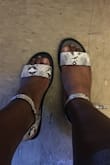 These sandals where exactly how they look! I love these so much, they are very comfortable and light. With sandals in the past, I've had them be so flat that after 5 min of walking, I would be in tears from my feet killing me. These are the total opposite very comfortable and stylist. My only annoying flaw I've found, was the buckle of the sandal isn't on securely, so it moves around. - Danasha J.