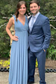 I wore this to my cousins wedding! It was super lightweight and comfortable. I have a shorter torso so the straps were a little long on me so I had to get it altered, but overall a beautiful dress! - Meghan S.