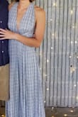Wore this for our casual "wedding reception" after our elopement. Material is light but good quality, low cut perfect for small bust women, open back and slit are so sexy but summery classic! Love and adore! - Jennifer L.