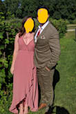 Wore this dress to a summer wedding. Was able to wear a normal low plunge bra with it. I always appreciate when I don't have to get a dress altered! Received many compliments. This is a true wrap dress, but I didn't have any issues with it flinging open like some wrap dresses do. I highly recommend! - Alexandra D.