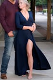 I love how this dress checked all the boxes: sexy, classic, simple, and classy. The fabric is nice, and you can adjust the wrap to cover/expose as much as you want to flaunt. Strangers stopped me all night to say how much they loved it, and it's now my "go-to" dress. - Andrea F.