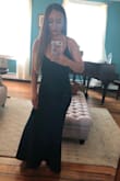I loved the fit of this dress and also the color. It was perfect to dress up for a wedding. However, I was very close to returning it because it was way too long! I am 5 feet tall but have never had a problem wearing a maxi dress with heels. This dress was dragging on the ground even with heels. My mother in law had to take off four inches and it was still pretty long with heels on. The fabric is thick which was felt hot after dancing at the wedding, but it looks classy so I didn't mind. If you are short, you will need to have the dress altered. Otherwise, loved it! - Nicole W.