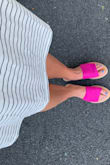 I love these flip flops so much. Super comfy and I always get compliments. I've worn them all day and they don't hurt my feet at all. - Sara B.
