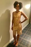 This dress fit perfectly. I ordered a small and it came quickly with express shipping. I wore it to a wedding (as a guest) and got numerous compliments on it. It is a bit short when you sit down - this is something to consider if you are not comfortable with short dresses! Overall, this makes for a beautiful party or elegant dress. - Ashleigh H.