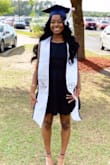 I wore this dress for my college graduation spring of 2019. This dress was very classy. Not too revealing or too tight. It had the perfect length which stopped about an inch or two above my knees. This dress was very comfortable to wear, and I also wore this without a bra which didn't reveal much. I got a lot of compliments on my dress, which was a plus. - Mia B.